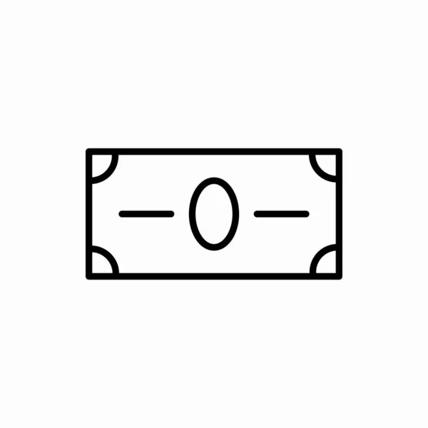 Umreißen Sie Geld Icon Money Vector Illustration Symbol Für Web — Stockvektor