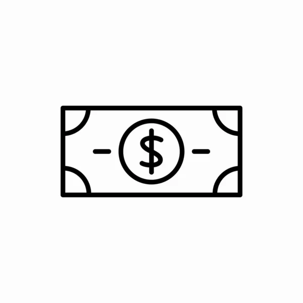 Outline Money Icon Money Vector Illustration Symbol Web Mobile — Stock Vector