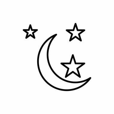 Ayın ana simgesi. Ay vektör çizimi. Web ve mobil için sembol