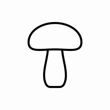 Ana hatlı mantar ikonu. Mantar vektör çizimi. Web ve mobil için sembol