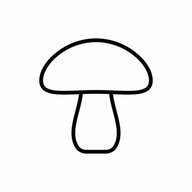Ana hatlı mantar ikonu. Mantar vektör çizimi. Web ve mobil için sembol