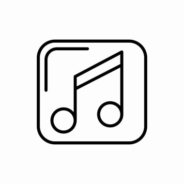 Ana hatlı müzik çalar simgesi. Müzik çalar vektör illüstrasyonu. Web ve mobil için sembol