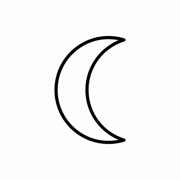 Umriss Mond Icon Moon Vektor Illustration Symbol Für Web Und — Stockvektor