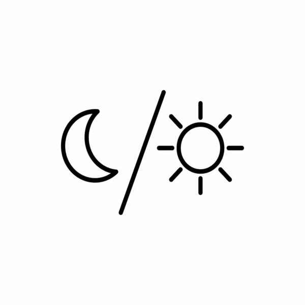 Umriss Mond Und Sonne Icon Mond Und Sonne Vektor Illustration — Stockvektor