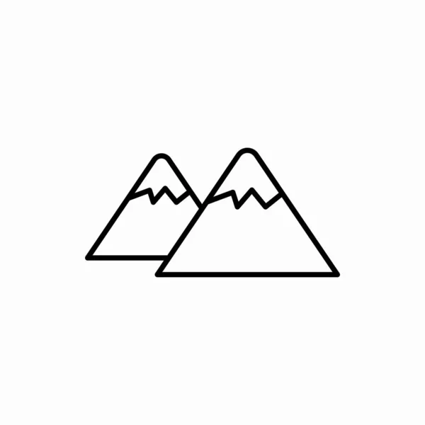 Esquema Iconos Montaña Ilustración Vectores Montaña Símbolo Para Web Móvil — Vector de stock