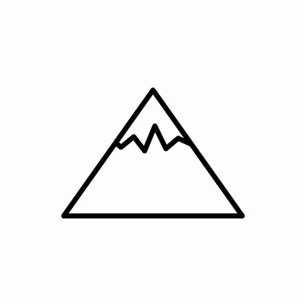 Delinear Montanha Icon Mountain Vetor Ilustração Símbolo Para Web Móvel — Vetor de Stock