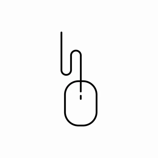 Obrys Ikony Myší Myš Vektorové Ilustrace Symbol Pro Web Mobil — Stockový vektor
