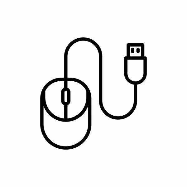 Outline Mouse Icon Mouse Vector Illustration 모바일을 — 스톡 벡터