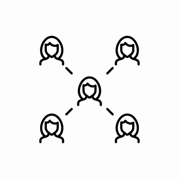 Outline Netværk Icon Network Vektor Illustration Symbol Web Mobil – Stock-vektor