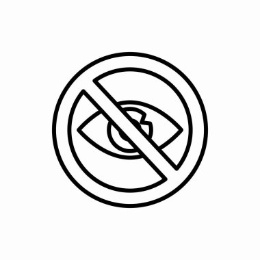 Görünüm simgesi yok. Görünüm vektörü illüstrasyonu yok. Web ve mobil için sembol