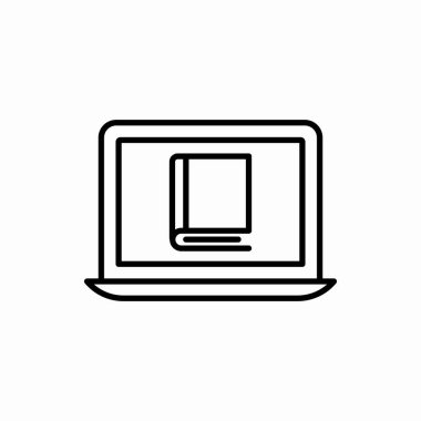 Çevrimiçi kitap okuma ikonu. Çevrimiçi kitap okuma vektörü illüstrasyonu. Web ve mobil için sembol