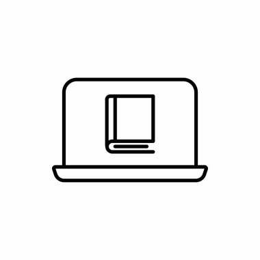 Çevrimiçi kitap okuma ikonu. Çevrimiçi kitap okuma vektörü illüstrasyonu. Web ve mobil için sembol