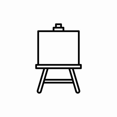 Taslak boyama tahtası simgesi. Tahta vektör çizimi. Web ve mobil için sembol