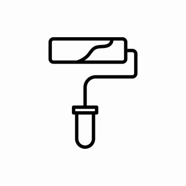 Taslak boya silindiri ikonu. Boya silindiri çizimi. Web ve mobil için sembol