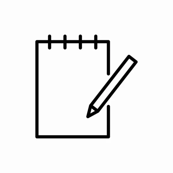 Esboço Notebook Editar Icon Notebook Editar Ilustração Vetorial Símbolo Para — Vetor de Stock