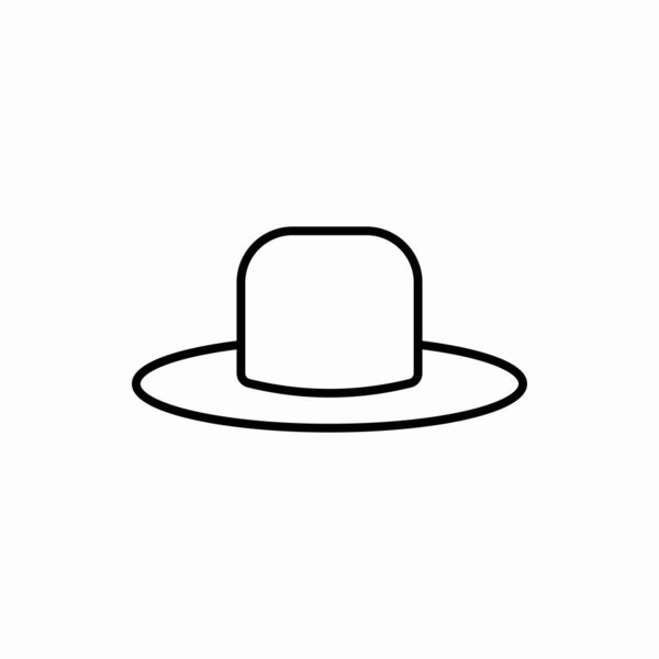 Outline old hat icon.Old hat vector illustration. Symbol for web and mobile