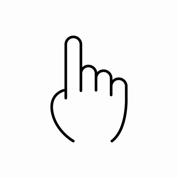 Outline One Finger Icon One Finger Vector Illustration Symbol Web — Stock Vector