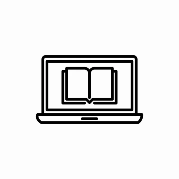 Çevrimiçi öğrenme simgesi. Çevrimiçi öğrenme vektörü illüstrasyonu. Web ve mobil için sembol