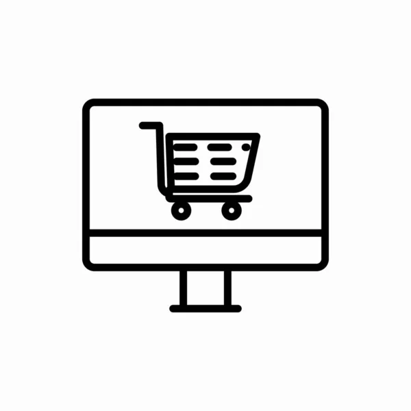 Umriss Online Shop Icon Online Shop Vektorillustration Symbol Für Web — Stockvektor