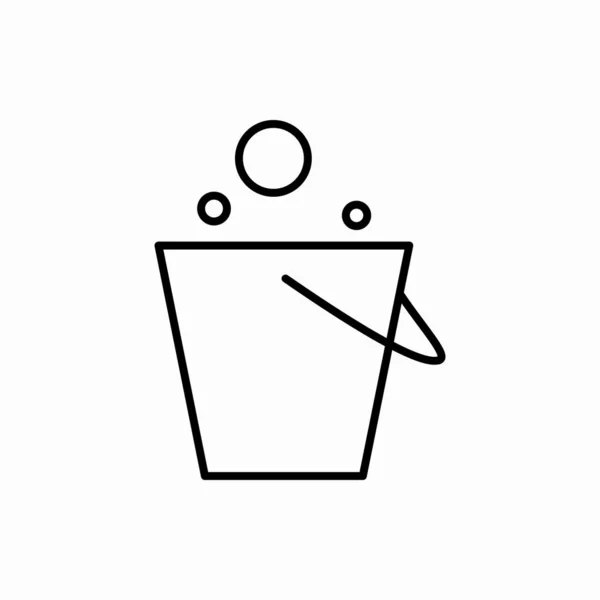 Obrys Ikony Vědra Kbelík Vektorové Ilustrace Symbol Pro Web Mobil — Stockový vektor