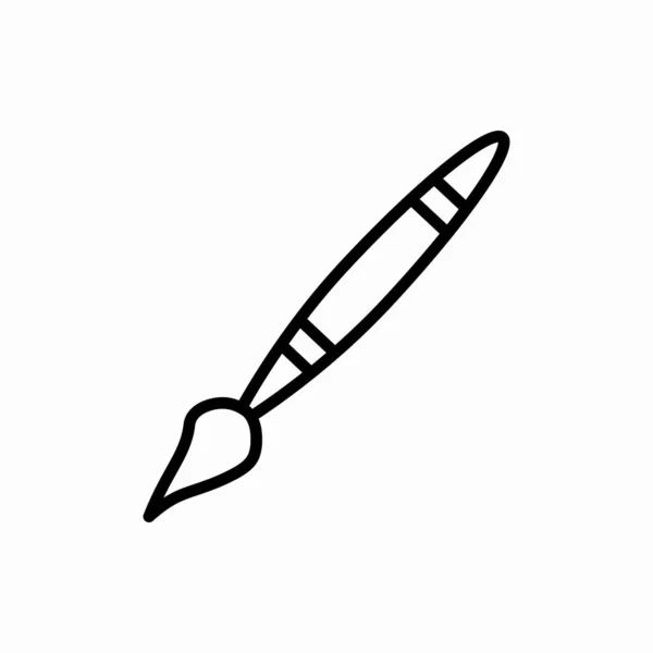 Outline Paint Brush Icon Paint Brush Vector Illustration Symbol Web — Stock Vector