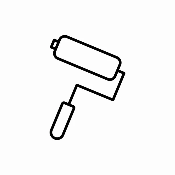 Umriss Farbwalzen Icon Paint Roller Vektor Illustration Symbol Für Web — Stockvektor