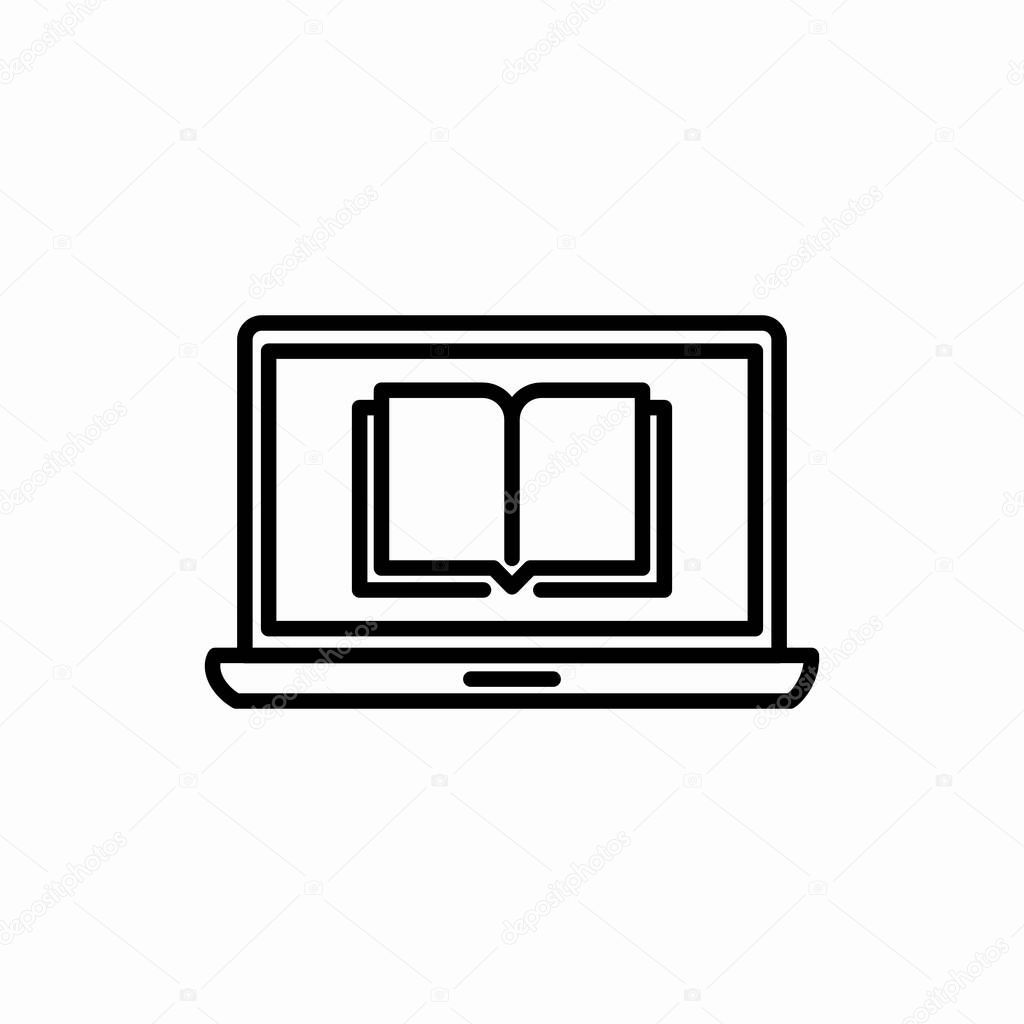 Outline online learning icon.Online learning vector illustration. Symbol for web and mobile