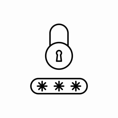Ana parola kilidi simgesi. Parola kilidi vektör illüstrasyonu. Web ve mobil için sembol
