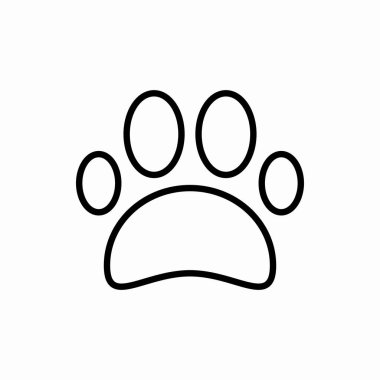 Pençe ikonu. Paw vektör illüstrasyonu. Web ve mobil için sembol