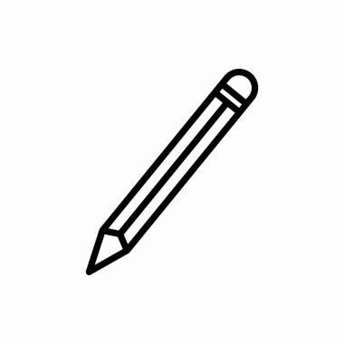 Taslak kalem simgesi. Kalem vektör çizimi. Web ve mobil için sembol