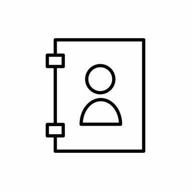 Telefon rehberi ikonu. Telefon rehberi çizimi. Web ve mobil için sembol