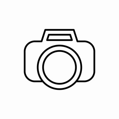 Fotoğraf makinesi ikonu. Fotoğraf makinesi vektör illüstrasyonu. Web ve mobil için sembol