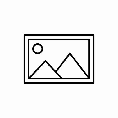 Görüntü ikonu. Resim vektör illüstrasyonu. Web ve mobil için sembol