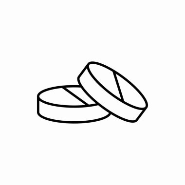 Taslak hap ikonu. Hap vektör illüstrasyonu. Web ve mobil için sembol