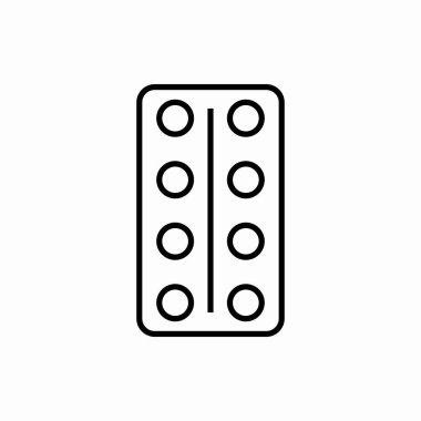 Taslak hap paketi simgesi. Hap paketi vektör illüstrasyonu. Web ve mobil için sembol