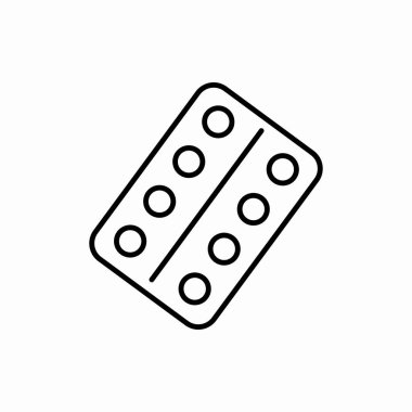 Taslak hap paketi simgesi. Hap paketi vektör illüstrasyonu. Web ve mobil için sembol