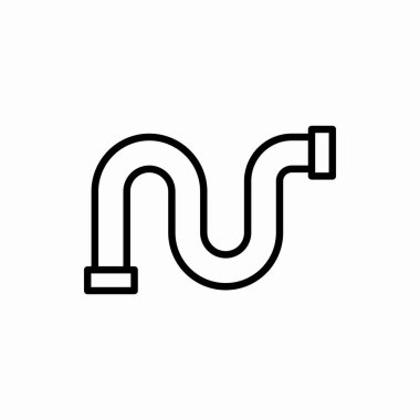 Ana hatlı boru simgesi. Boru vektör çizimi. Web ve mobil için sembol