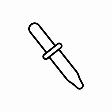 Taslak pipet simgesi. Pipette vektör illüstrasyonu. Web ve mobil için sembol