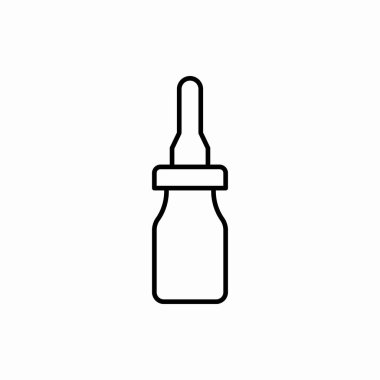 Taslak pipet şişesi ikonu. Pipette şişe vektör illüstrasyonu. Web ve mobil için sembol