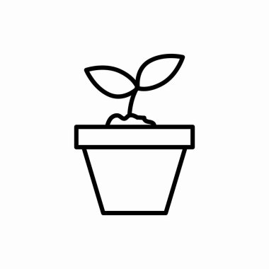Taslak bitki simgesi. Bitki vektör illüstrasyonu. Web ve mobil için sembol