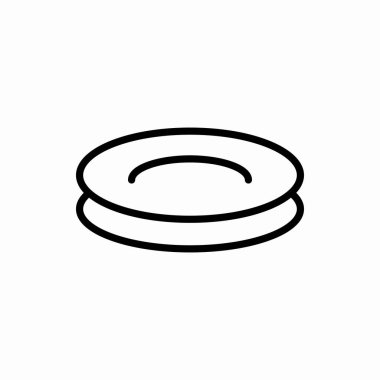 Tabak simgesi. Tabak vektör illüstrasyonu. Web ve mobil için sembol