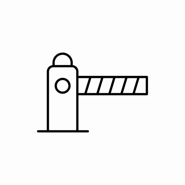 Obrysová Ikona Parkovací Bariéry Vektorová Ilustrace Parkovací Bariéry Symbol Pro — Stockový vektor