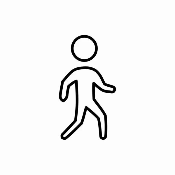 Outline Pedestrian Icon Pedestrian Vector Illustration Symbol Web Mobile — Stock Vector
