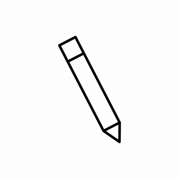 Outline Potlood Icon Pencil Vector Illustratie Symbool Voor Web Mobiel — Stockvector