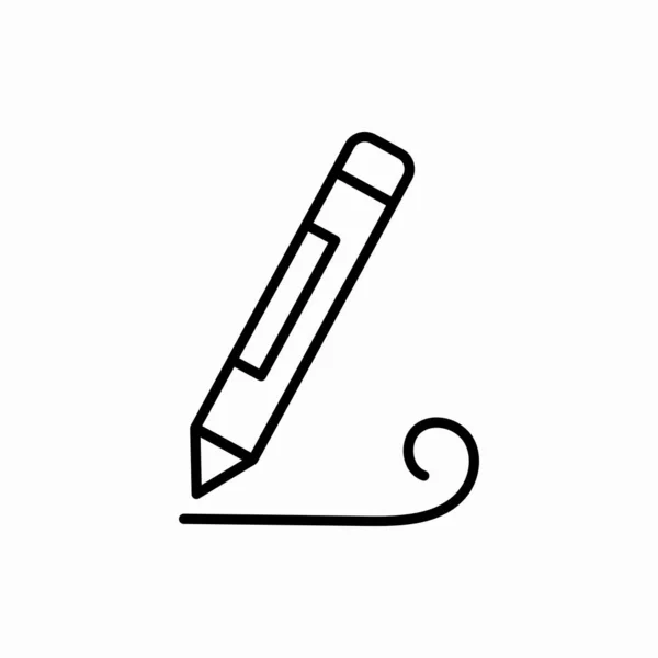 Zarys Ikony Ołówka Ilustracja Wektora Ołówka Symbol Sieci Telefonu Komórkowego — Wektor stockowy