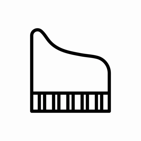 Контур Пианино Икона Векторная Иллюстрация Фортепиано Символ Веб Мобильных Телефонов — стоковый вектор
