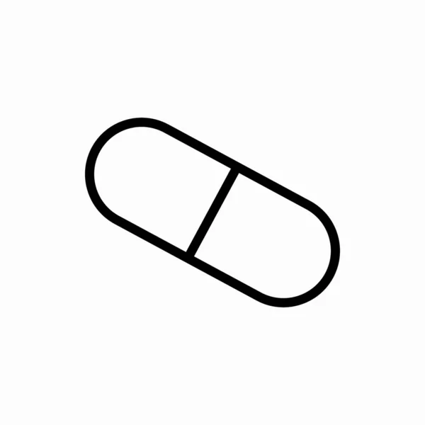 Umriss Pille Icon Pill Vektor Illustration Symbol Für Web Und — Stockvektor