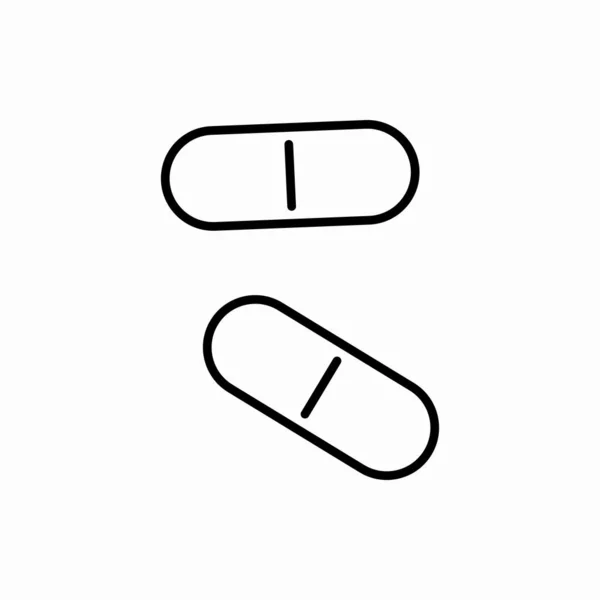 Umriss Pille Icon Pill Vektor Illustration Symbol Für Web Und — Stockvektor