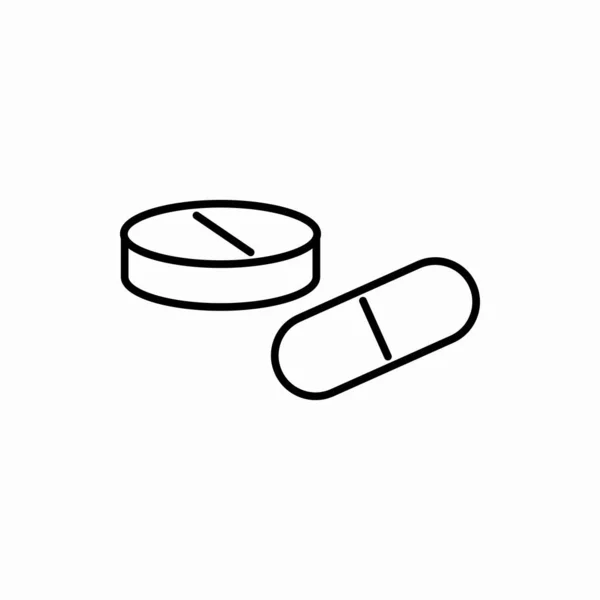 Umriss Pille Icon Pill Vektor Illustration Symbol Für Web Und — Stockvektor