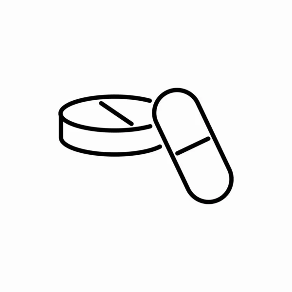 Disposition Piller Ikon Pill Vektor Illustration Symbol För Webb Och — Stock vektor